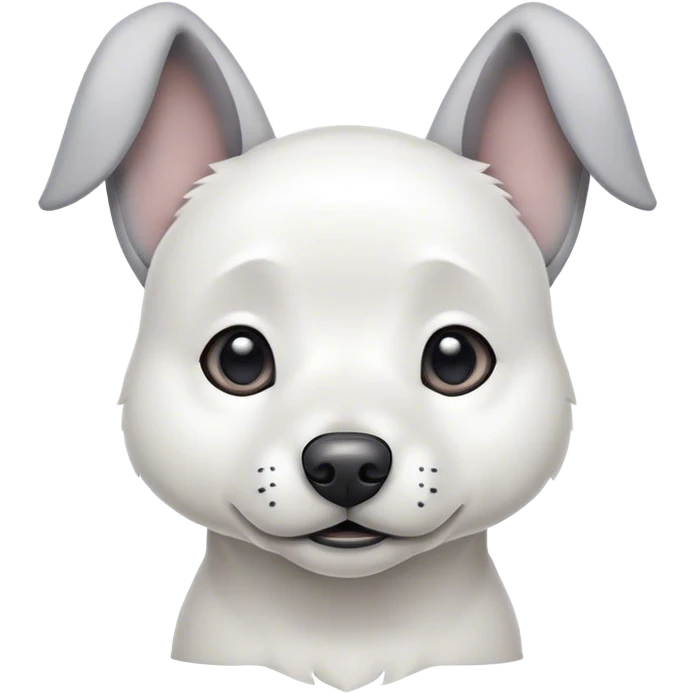 White dog grey ears  emoji