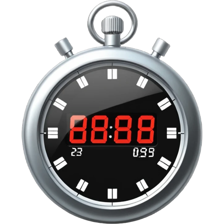 Stopwatch with digital display emoji