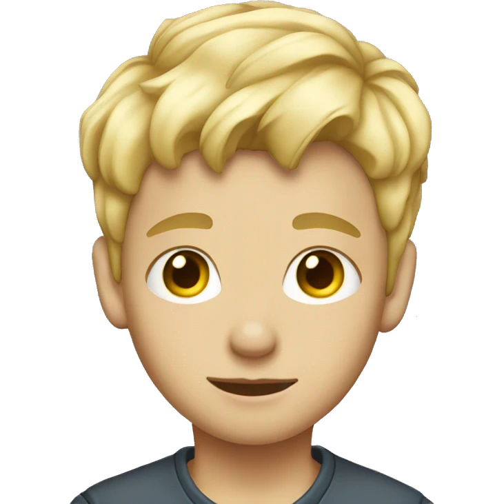 Blonde boy with earrings  emoji