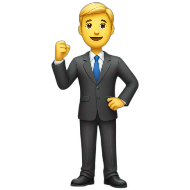 bussines man on presentation emoji