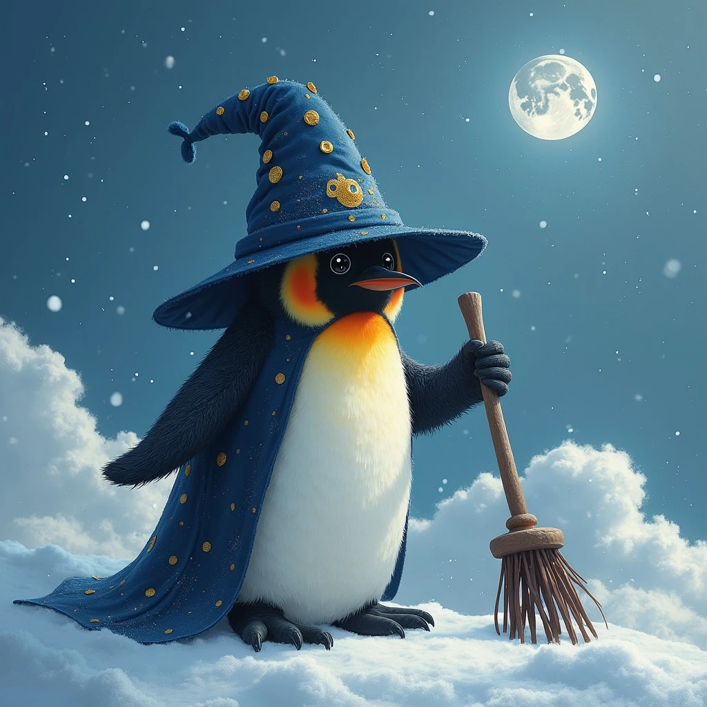 Penguin Wizard emoji