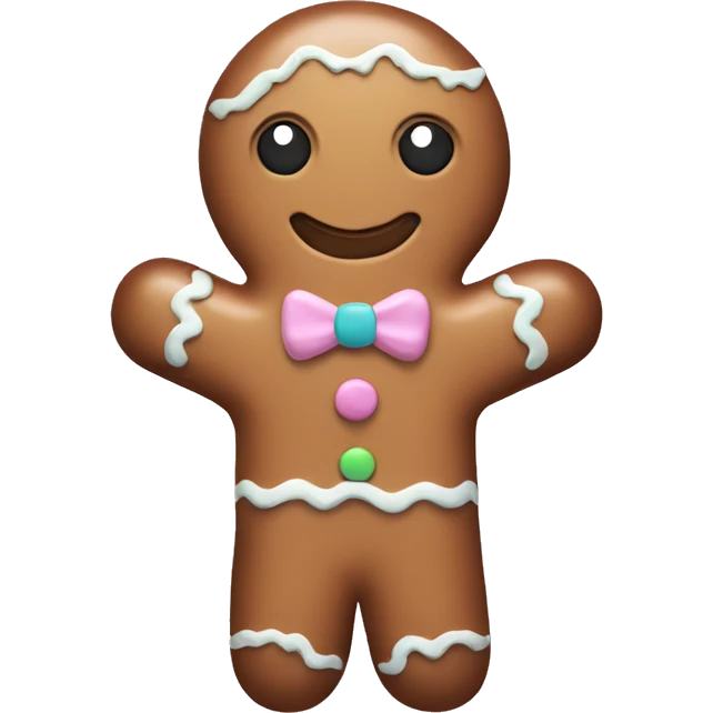 Pastel gingerbread man emoji