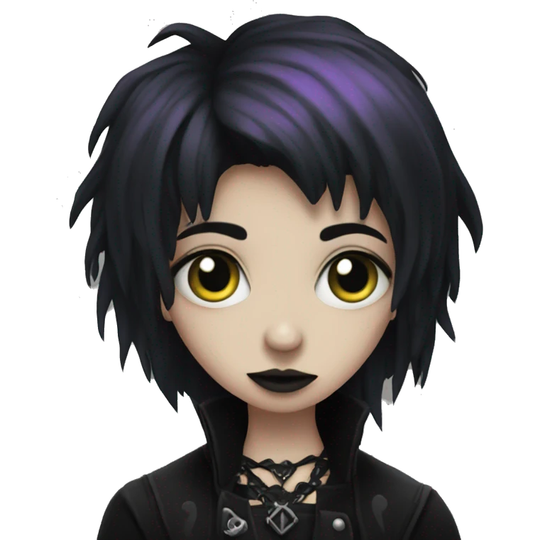 Goth heart emoji
