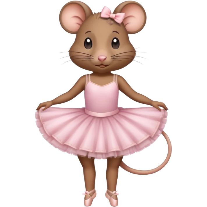 Create a emoji of a a rat with ballerina’s skirt emoji