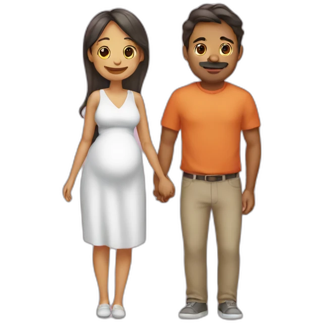 pareja embarazada  emoji