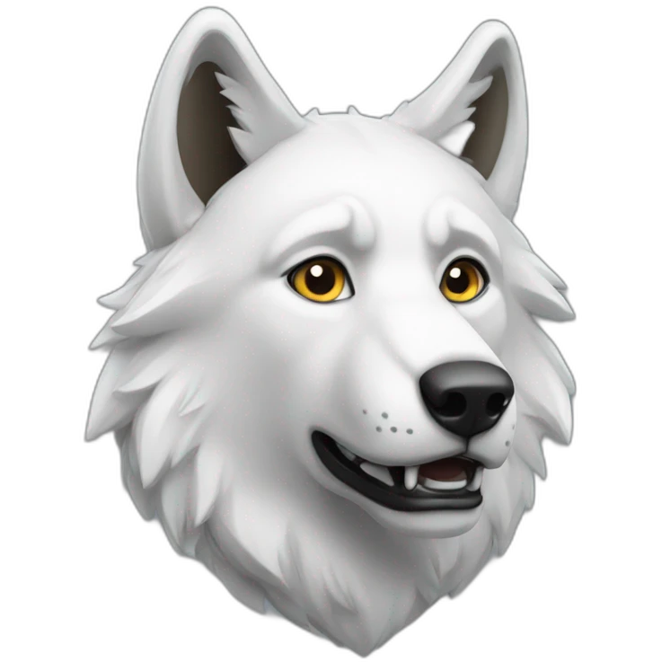 Loups blanc emoji