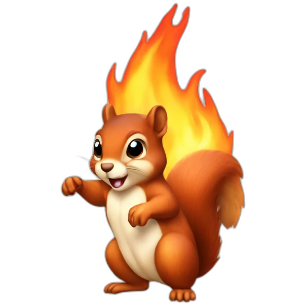 squirrel on fire emoji