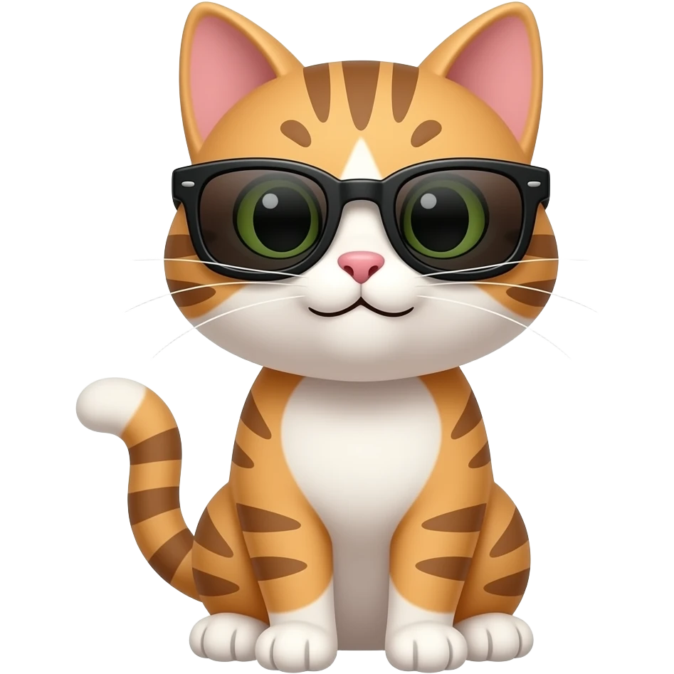 Cat with sunglasses emoji