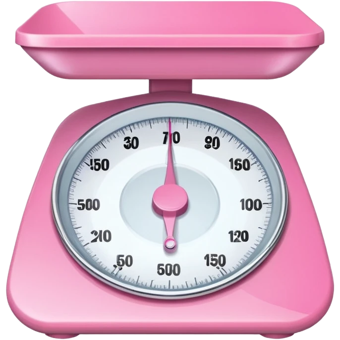 pink weight scale emoji