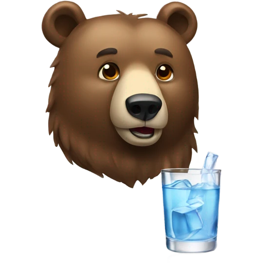 Bear with vodka emoji