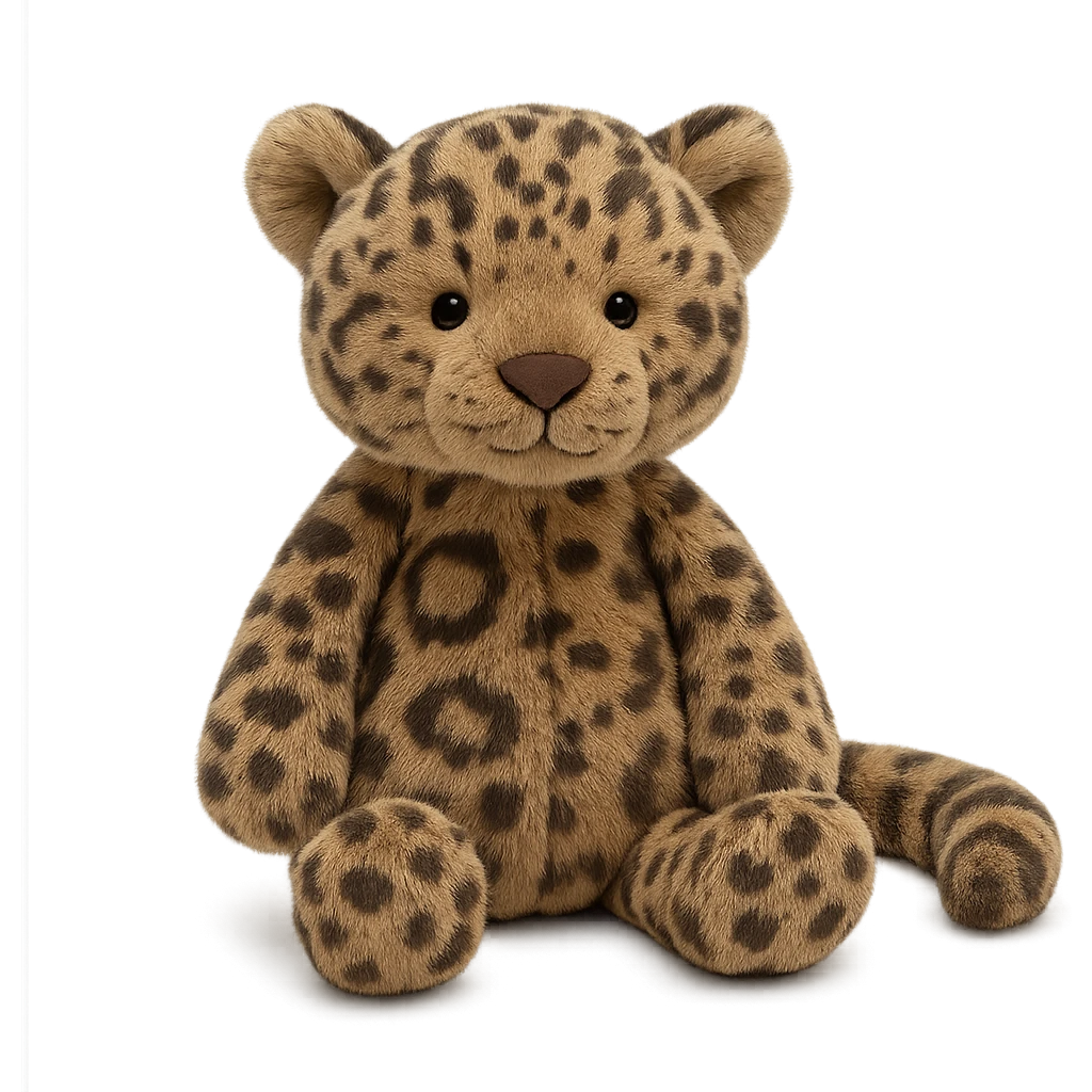 jellycat stuffed plush clouded leopard emoji
