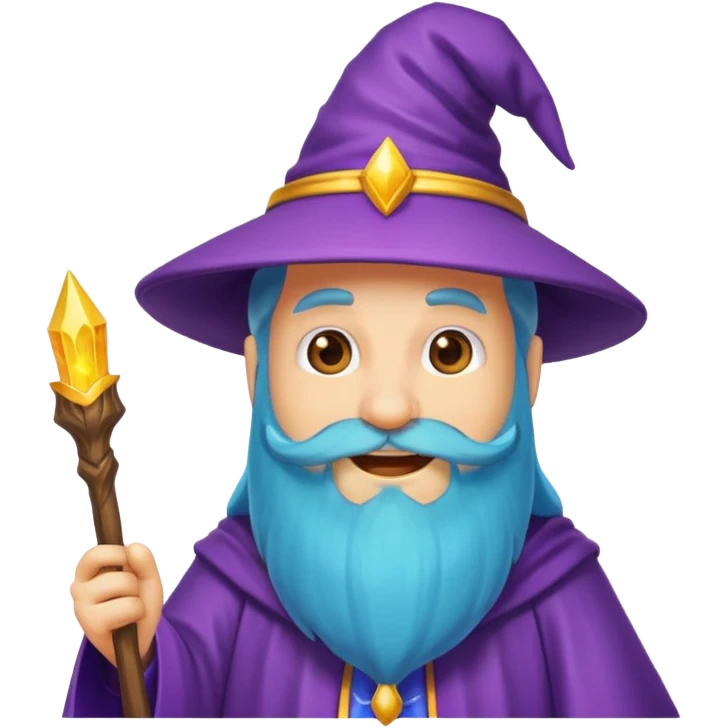 A wizard emoji, colorful and playful emoji