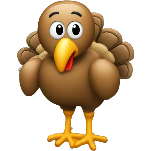 Turkey with weed plant in background emoji