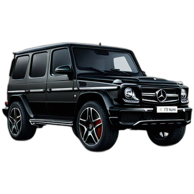 black-mercedes-benz-G-Class-Dubai emoji