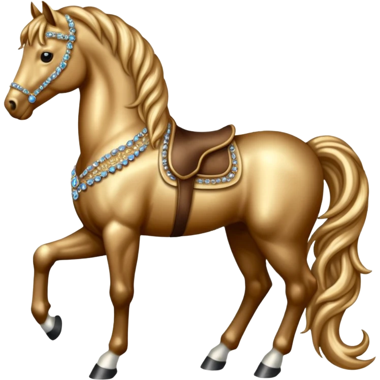 Horse made of small rhinestones renaissance emoji
