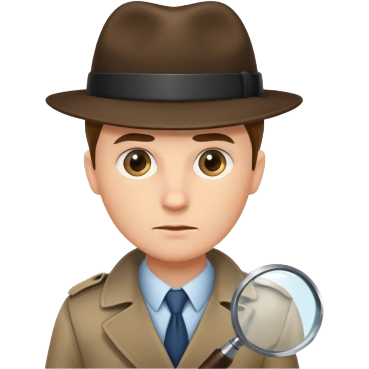 a detective looking at something with magnifying glass emoji