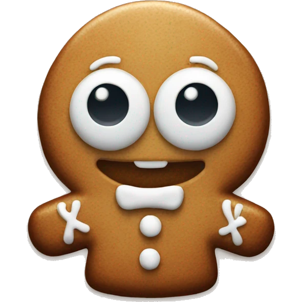 Cute gingerbread man emoji