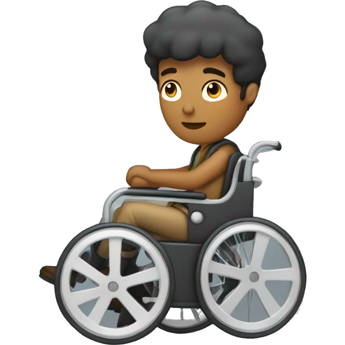 Persona esquiando en silla de ruedas emoji