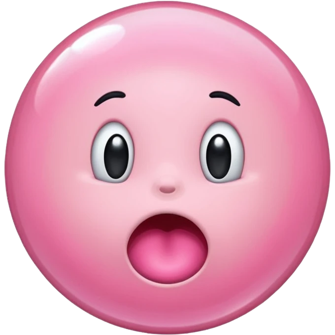 Pink bubbles gums emoji