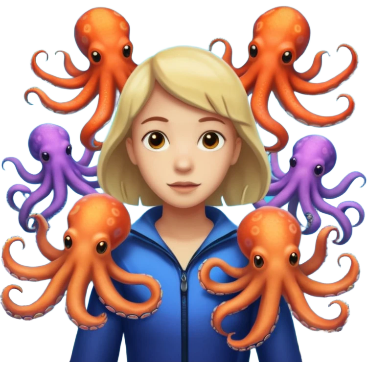 dame diferentes pulpos emoji