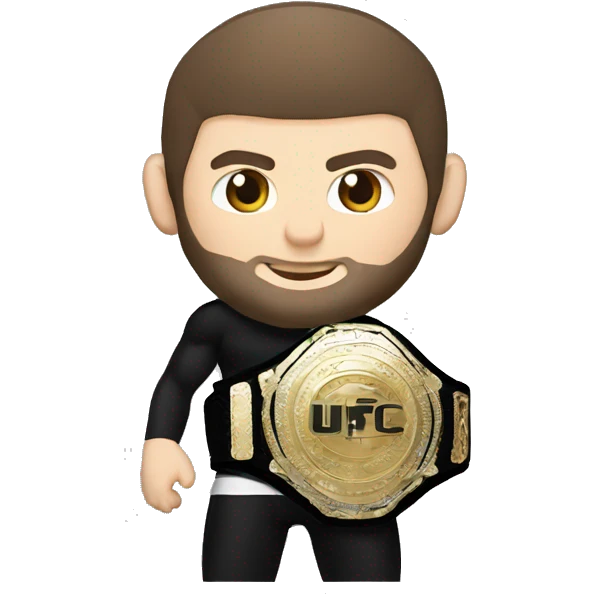 khabib with ufc belt  emoji