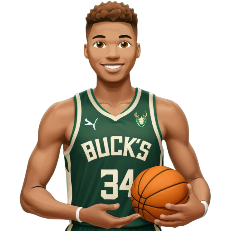 giannis smiling Bucks number 34 emoji