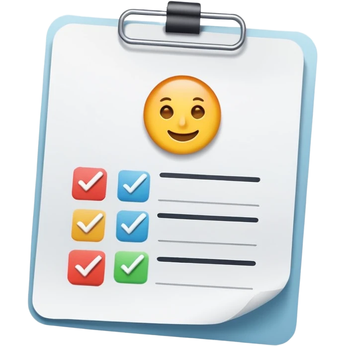 paper test with chekbox emoji