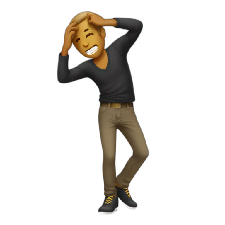 Homme qui fait le dab emoji