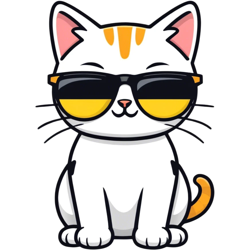 Cat with sunglasses emoji