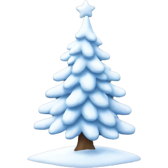 Snowy xmas tree emoji