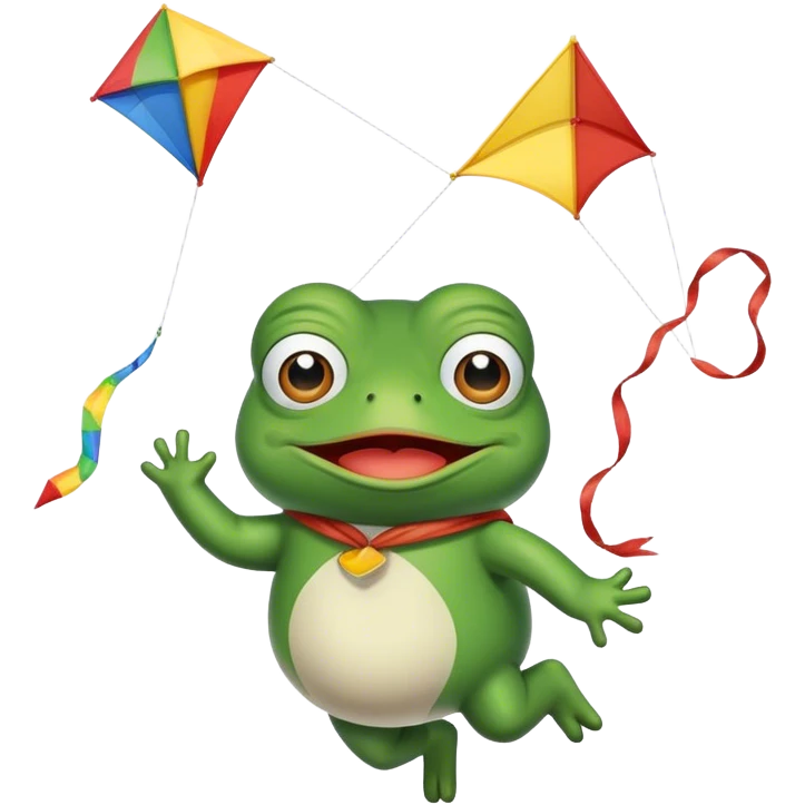 Emojis related to kite with pepe emoji