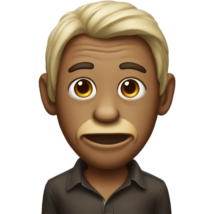 Guy with a monkey mask emoji