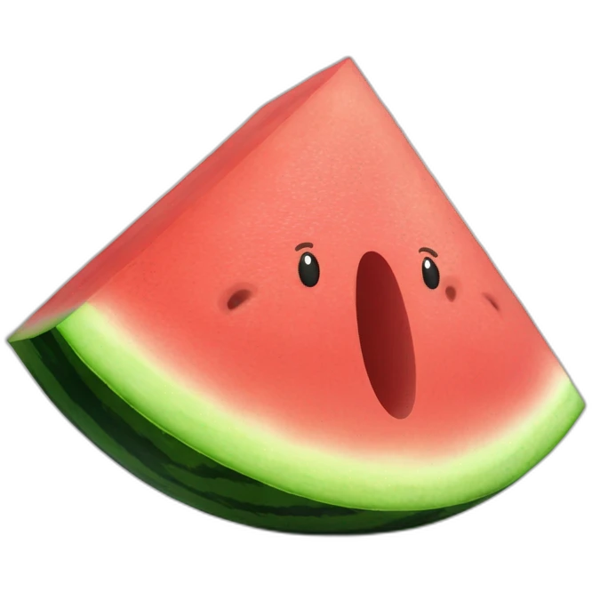 Animated triangled slice of watermelon emoji
