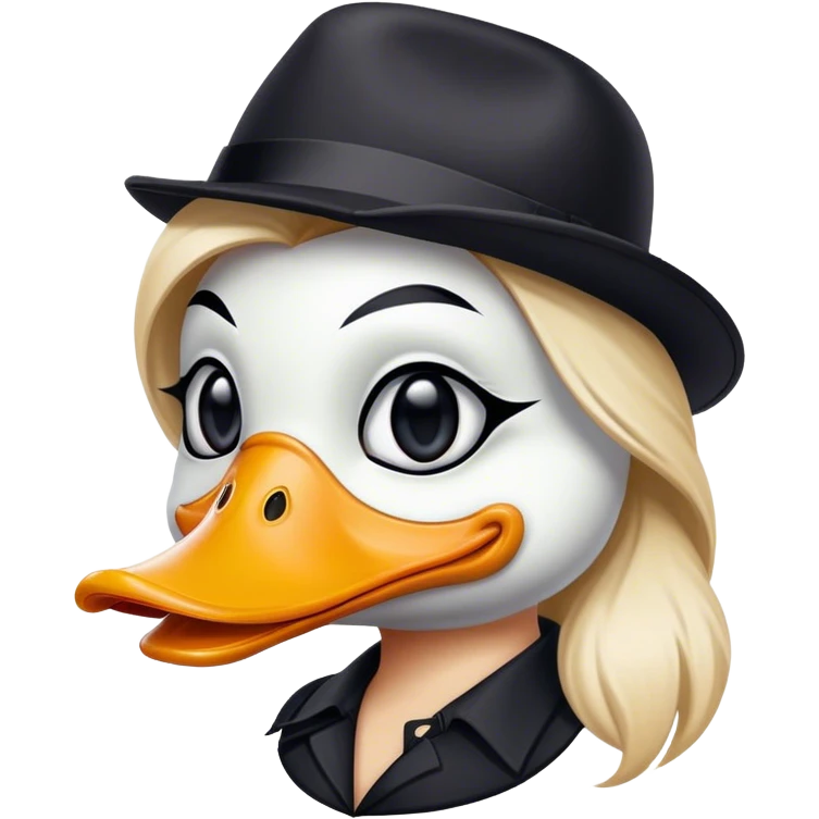 gangster duck woman emoji