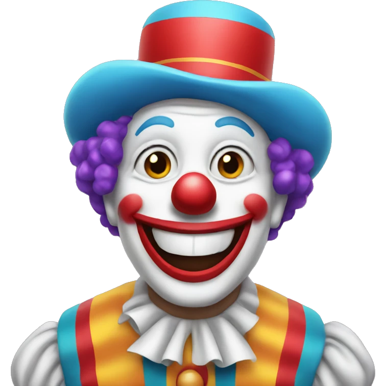 Smiling clown emoji