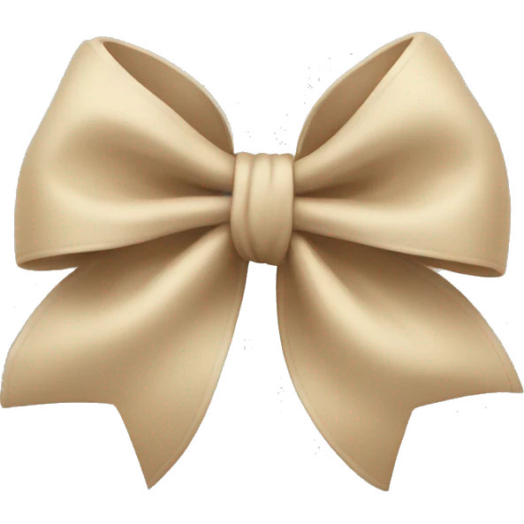Bow beige  emoji