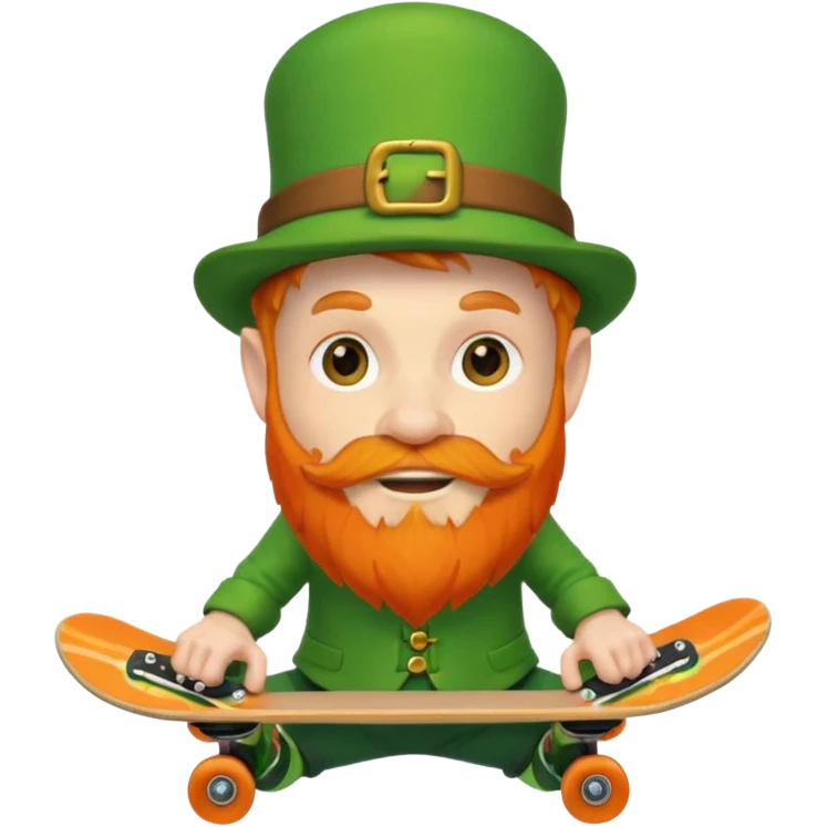 a skateboarding leprechaun  emoji