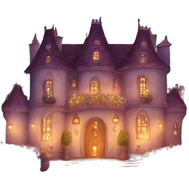 Fantasy mansion fairy lights candles cosy palace emoji