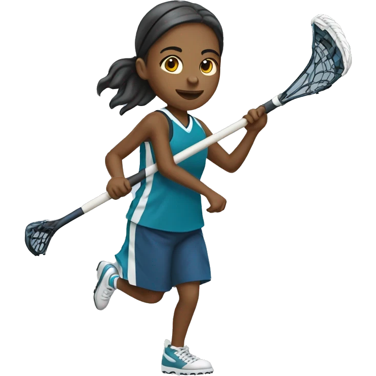 Girl playing lacrosse  emoji