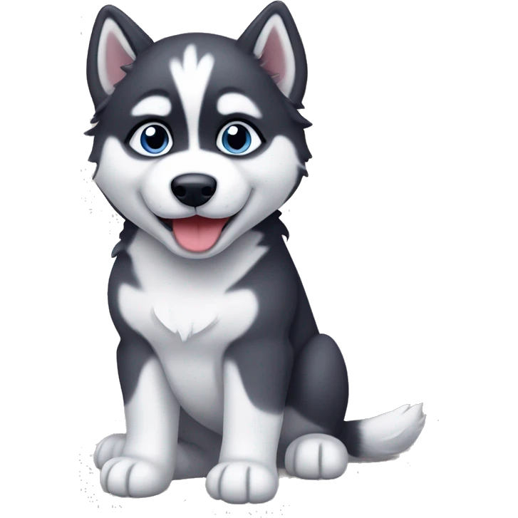 Husky puppy emoji