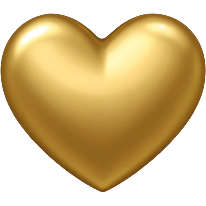 Gold colour small heart emoji emoji