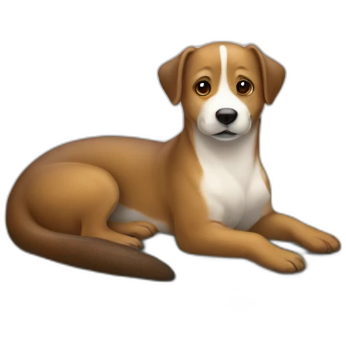 un chien sur une loutre emoji