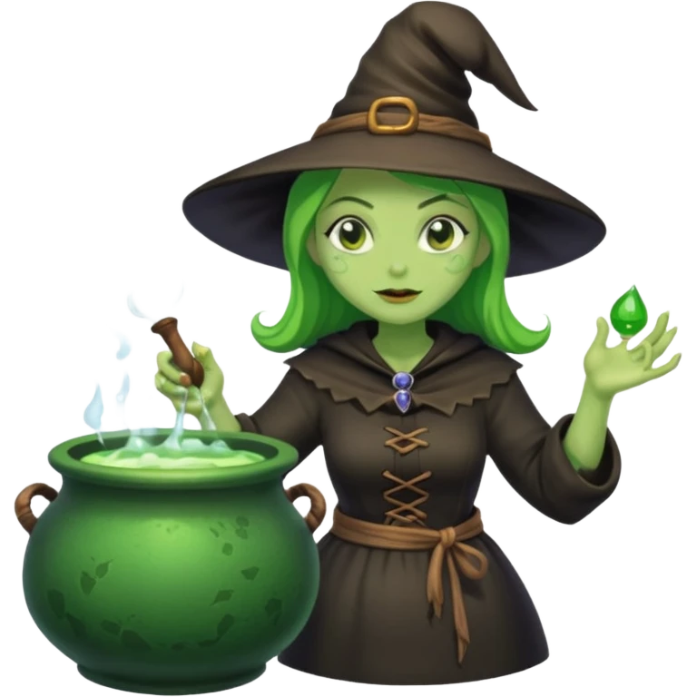 green witch cooking potion emoji
