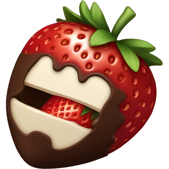 Chocolate covered Strawberry  emoji