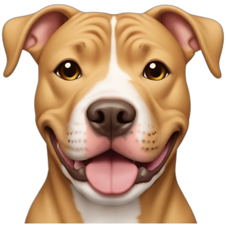 smiling tan pit bull emoji