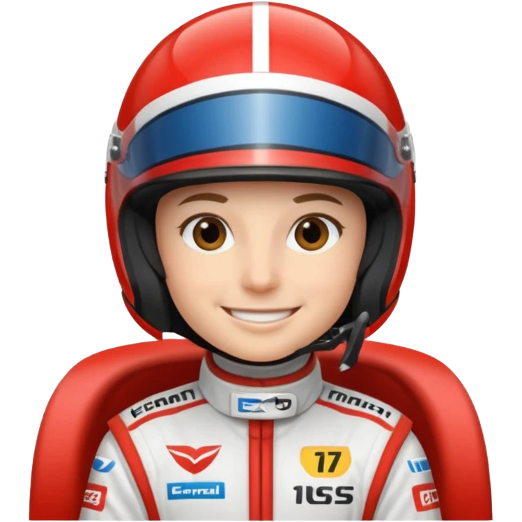 Moi dans une voiture de course emoji