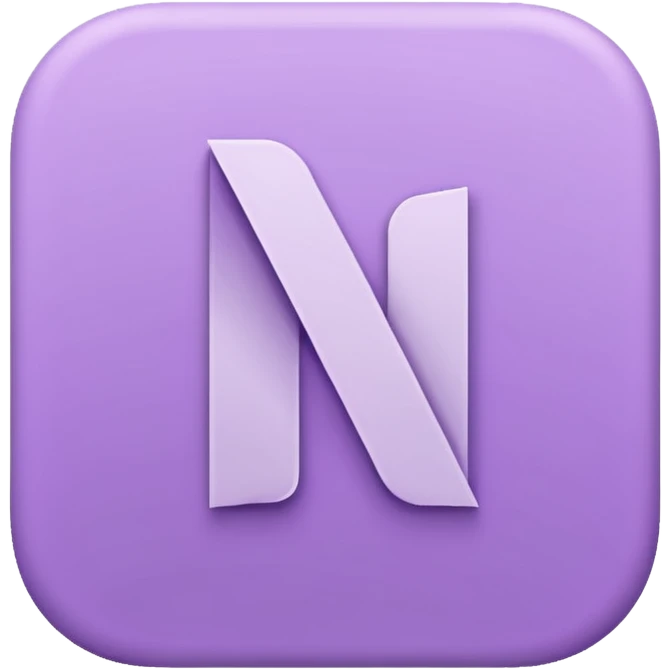 Netflix aesthetic "N" logo in pastel purple emoji