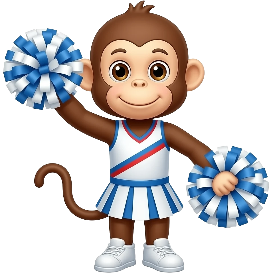chearleader monkey emoji