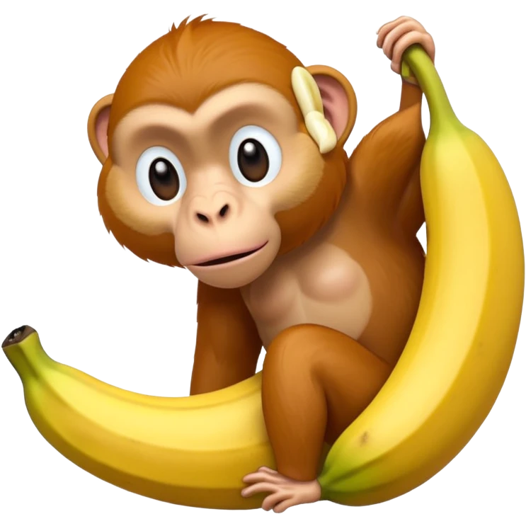 long banana-like dangling nose proboscis monkey emoji