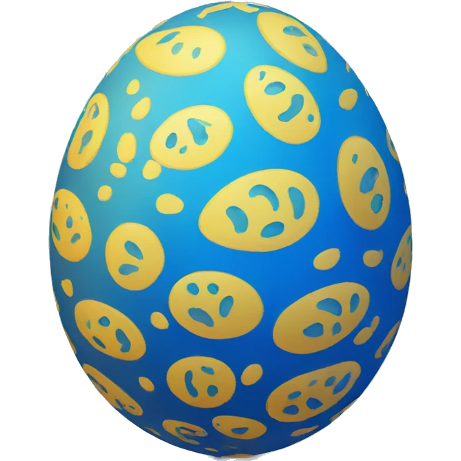 Easter yellow and blue egg emoji